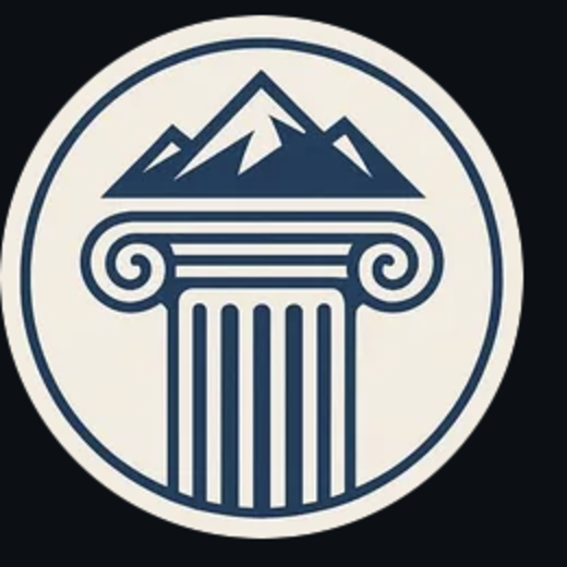 Utah Emerging Leaders Forum mountain and classical column logo